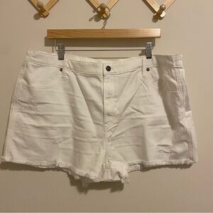 NWT Aerie White Cutoff Shorts size XXL